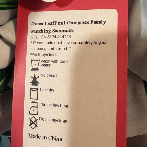 PatPat Tropical Leaf Print One-Piece Swimsuit - Picture 6 of 6